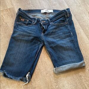 Hollister Women's Blue Denim Shorts